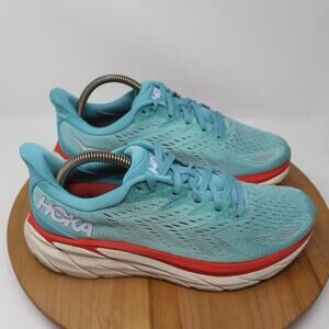 Hoka One One Shoe Women 9 D Wide Clifton 8 Running Sneaker Comfort Gym Athletic